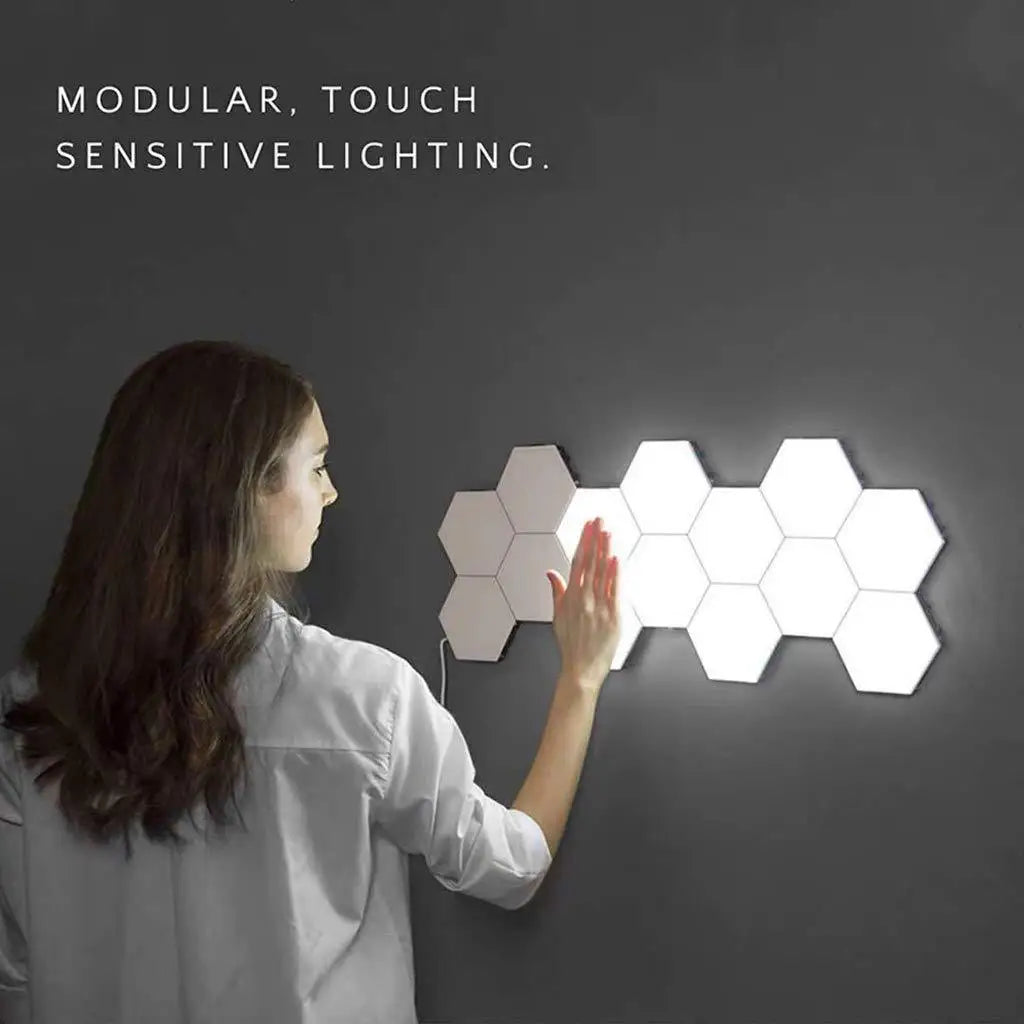 Helios Quantum Modular Honeycomb Touch Wall Lamp - LED Magnetic Decorative Lighting