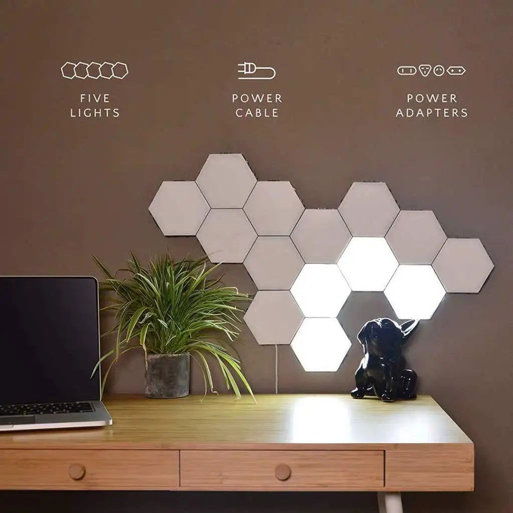 Helios Quantum Modular Honeycomb Touch Wall Lamp - LED Magnetic Decorative Lighting