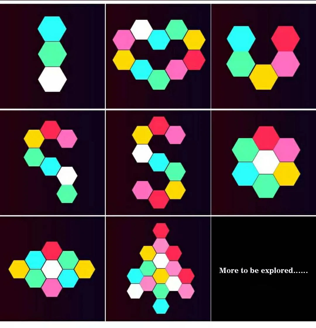 Helios Quantum Modular Honeycomb Touch Wall Lamp - LED Magnetic Decorative Lighting