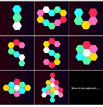 Helios Quantum Modular Honeycomb Touch Wall Lamp - LED Magnetic Decorative Lighting