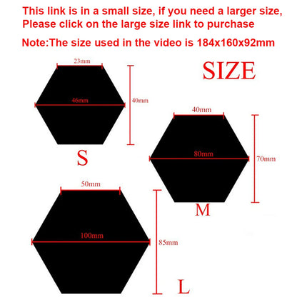 Hexagon 3D Mirror Wall Stickers (Multiple Sizes)