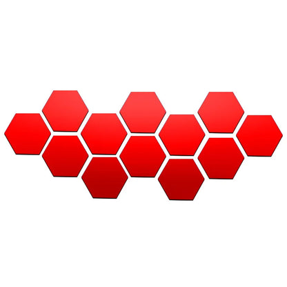 Hexagon 3D Mirror Wall Stickers (Multiple Sizes)
