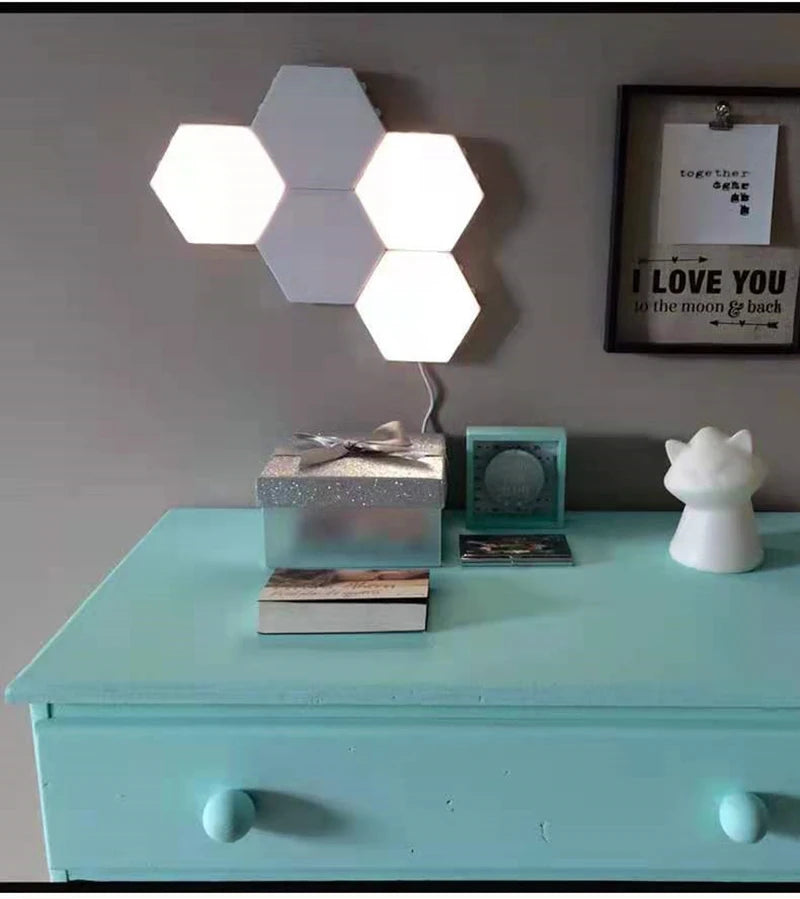 Helios Quantum Modular Honeycomb Touch Wall Lamp - LED Magnetic Decorative Lighting