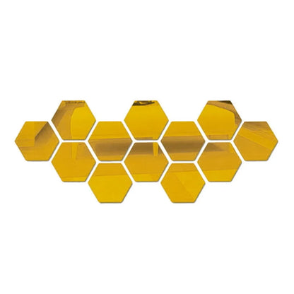 Hexagon 3D Mirror Wall Stickers (Multiple Sizes)